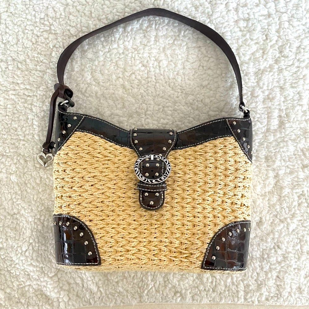 ♦️ Brighton Woven Straw Shoulder Bag